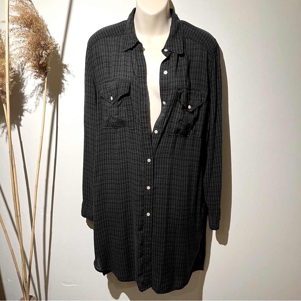 Aritzia Wilfred Free Lightweight Button Shirt Dress Tunic Top , Sz S